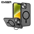 OSGEER สําหรับ iPhone 17 16 15 14 13 12 11 Pro Max Case พร้อมขาตั้งกรอบ [ตัวป้อง