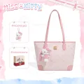 กระเป๋า tote bag ผู้หญิง MISS KITTY สีชมพูซากุระ ความจุใหญ่ ใส่แล็ปท็อปได้ กระเป