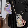 เคสโทรศัพท์ เคส Samsung เคสซิลิโคนนิ่ม ประดับพลอยเทียม กันตก สําหรับ พร้อมสายคล้