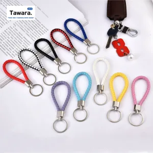 รีวิว H-019 (2 บาท) ขั้นต่ำ 2 ชิ้น พวงกุญแจสายหนัง PU มีห่วงเหล็ก พวงกุญแจเชือกถัก Keychain แฮนด์เมด แข็งแรง สีสดใส เลือกสีได้