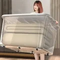กล่องเก็บของ 25L 60L 100L 145L 250L กล่องอเนกประสงค์ PP ฝาสไลด์ แบบพลิกได้ สามาร