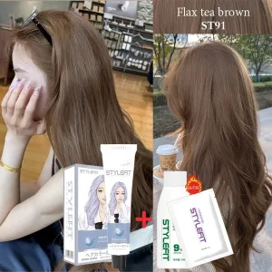 รีวิว แท้100%🌈 STYLEFITยาย้อมผม100ml 22 สี ไม่ต้องกัดสีผมค่ะ ฟรีอุปกรณ์ทําสีผม ใช้ง่ายย้อมสีง่าย ครีมย้อมผม ย้อมสีผม ที่ย้อมผม