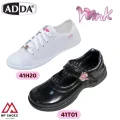 (ลูกค้าใหม่ราคา1บาท) รองเท้านักเรียนหญิง adda wink หนังดำ สีขาว ประถม มัธยม แอดด