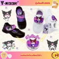 Kuromi x Y-Roon รองเท้านักเรียน วอร์มขาว ลายคุโรมิ เบอร์ 25-33 มีไฟกระพริบ ใหม่ล