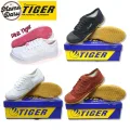 รองเท้าผ้าใบ Tiger TG9 ฟุตซอลพื้นเหลือง รองเท้านักเรียน น้ำตาล/ขาว/ดำ รองเท้าผ้า